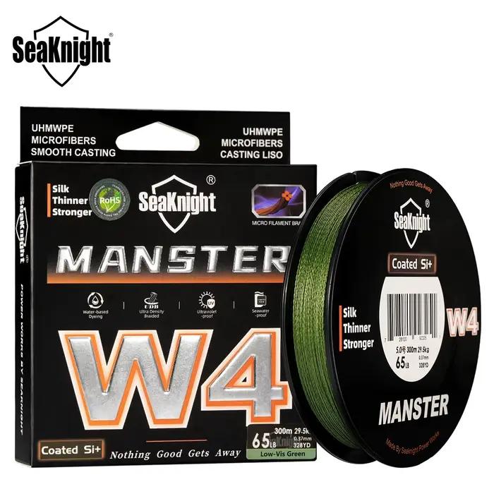 Ligne de pêche tressée SeaKnight W4 4 brins 300m 500m résistante UV et eau salée