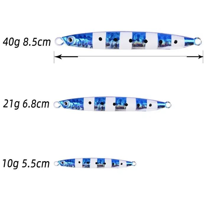 Cuiller métallique coulante Aorace 10G à 40G - Leurre jigging shore casting - Appât artificiel pesca