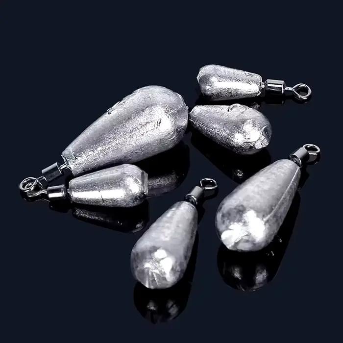 15 plombs goutte d'eau 3.5g à 20g pour pêche verticale et mer kit d'accessoires métalliques de pêche