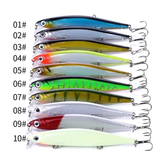 Leurre dur suspendu Wobbler Minnow 11cm 13g pour brochet sandre et perche, appât crankbait leurre de pêche