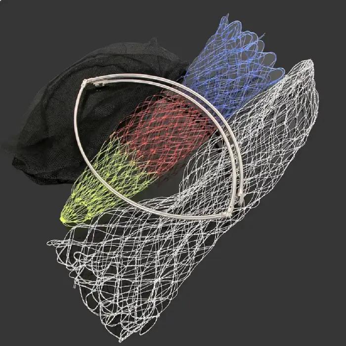 Filet de pêche pliable avec manche télescopique et sac de rangement pour captures en eau profonde