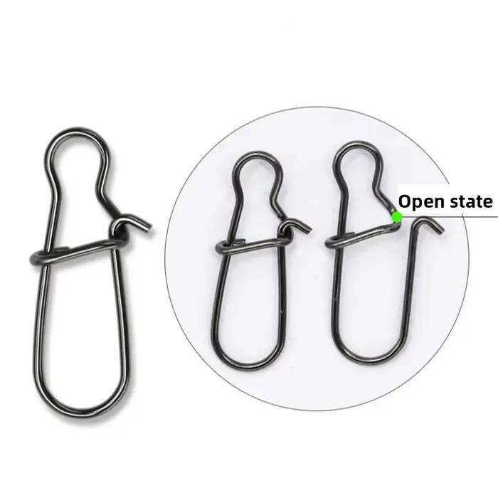 150 pièces connecteurs pêche acier inoxydable DNDYUJU - Snap clips et émerillons sécurisés