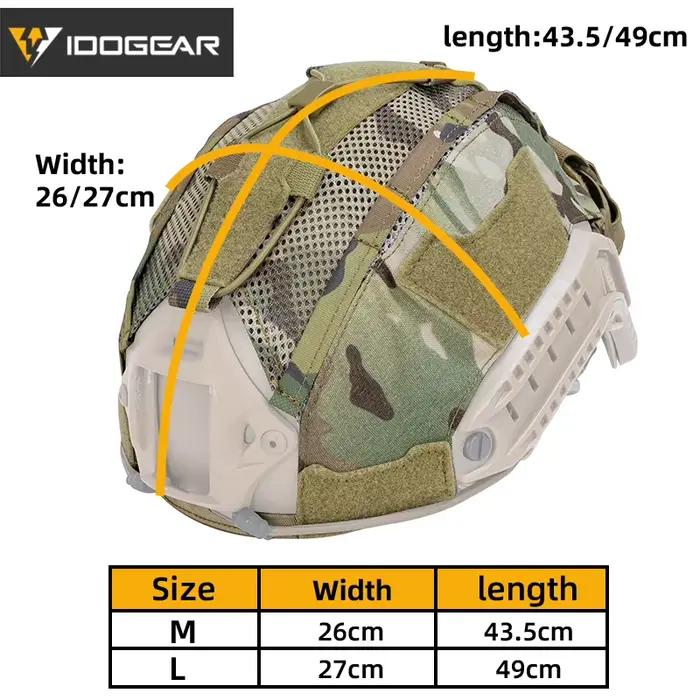 Housse casque tactique IDOGEAR Maritime avec poche batterie NVG - Chasse pêche 3812