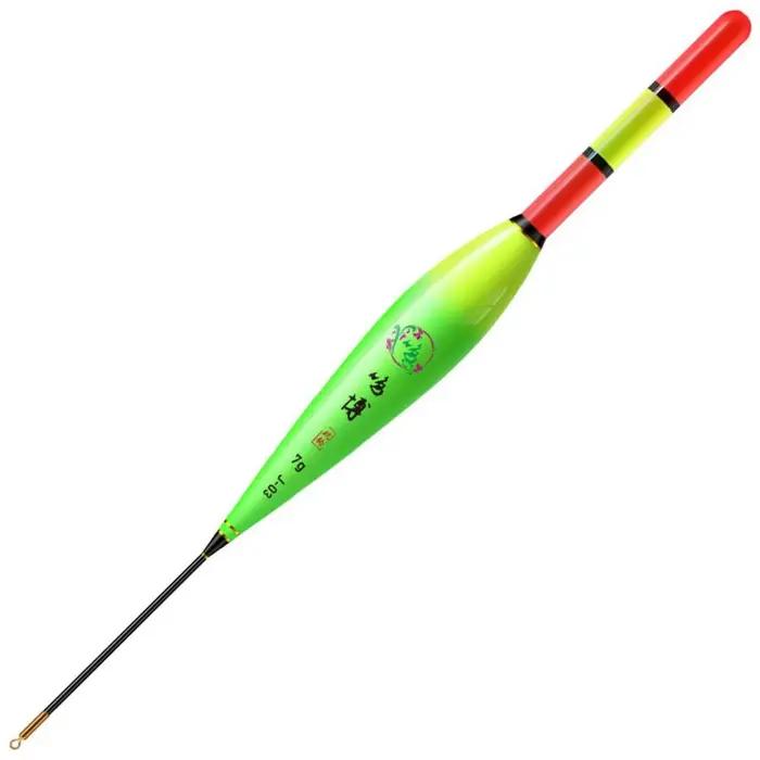 Flotteur électronique pêche nuit longue queue 2 lumières, indicateur de touche lumineux pour pêche nocturne