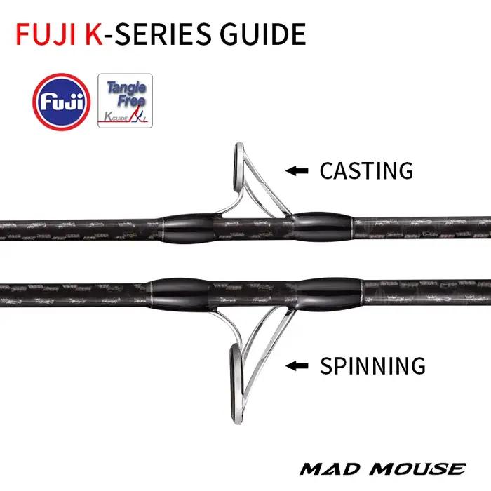 Canne slow jigging MADMOUSE Japon 1.98m PE 3-6 pour jigs 150-400g - Rod boat pêche hauturière Fuji