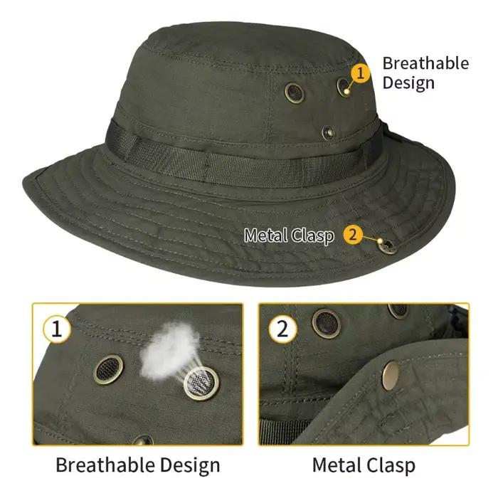 Casquette tactique MOLLE IDOGEAR 3620 - Bonnet pêche réglable avec bandeaux modulaires camouflage