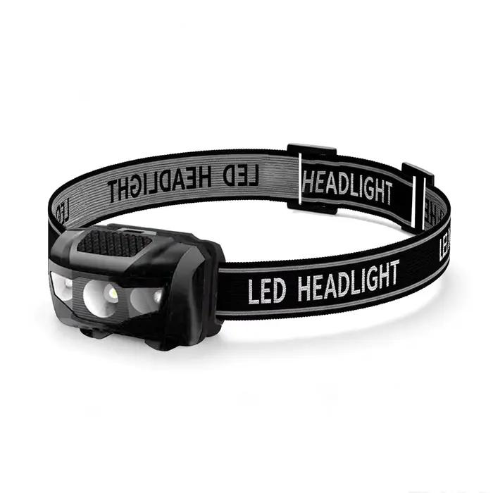 Lampe frontale Sololandor LED 3W lumière blanche et rouge 4 modes étanche sur piles AAA pour pêche jogging randonnée nocturne occasions spéciales
