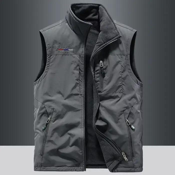 Gilet chauffant homme luxe pour pêche hiver - Veste chauffante extérieure grande taille confortable