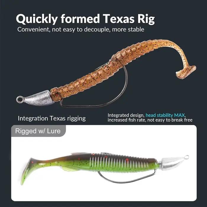 5PCS jig head métal poids 3.5g à 14g hameçon crank sharp Texas rig pêche leurre souple pesca