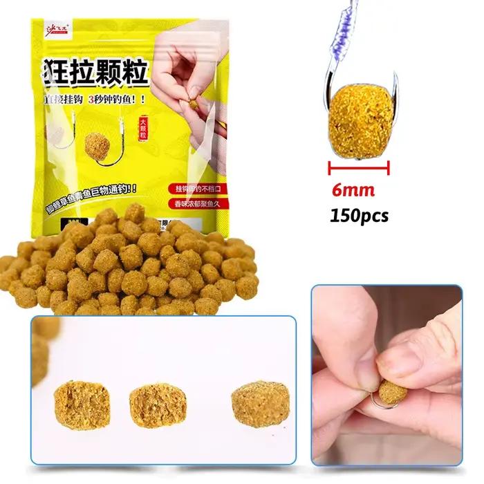 Granulés attractifs nutritionnels saveur poisson pour pêche carpe, appât fibreux mordant