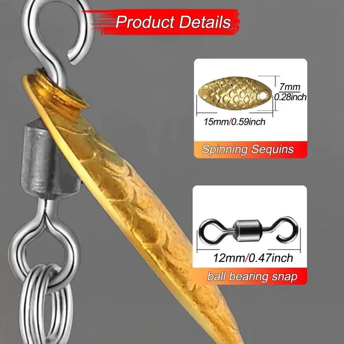Leurre spinner sequin ver appât 5-10 pièces pour truite saumon perche pêche carnassiers