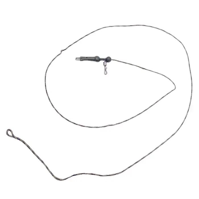 3Pcs leader line chod helicopter rig carp pêche 45lb braided lead core prêt à monter