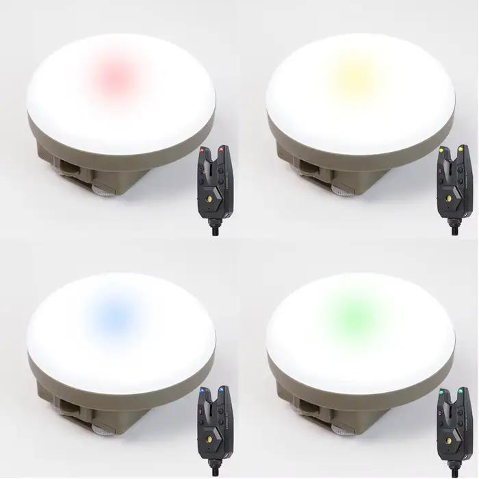 Hirisi alarme de pêche carpe sans fil étanche avec lumière camping - Alerte morsure S7-4D