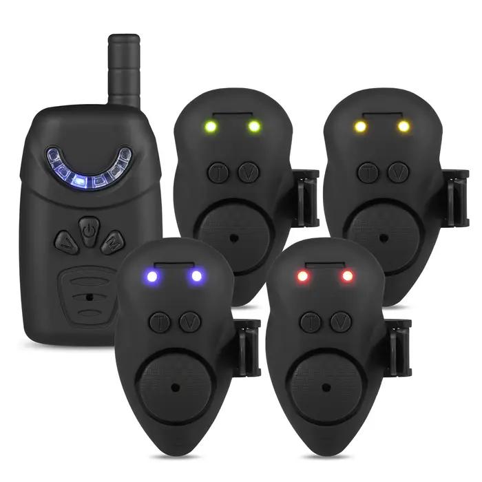 Kit alarme appât Lixada avec étui portable - Indicateur lumineux numérique pour pêche