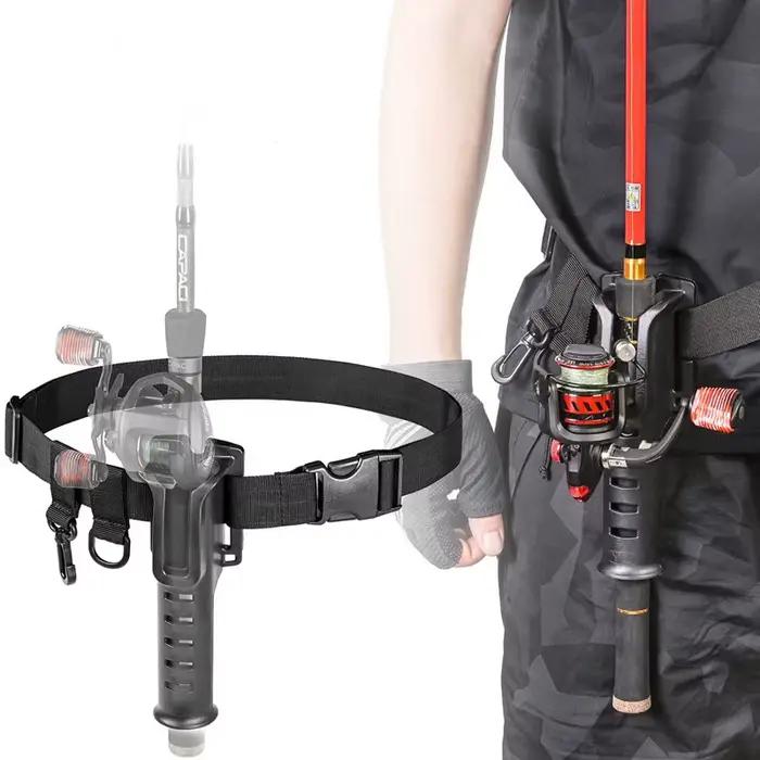 Ceinture porte-canne en nylon multifonction avec insert rapide pour pêche nomade et déplacement