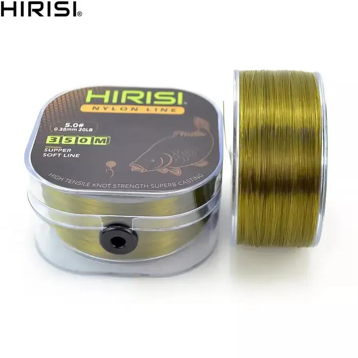 Ligne de pêche Hirisi 350m monofilament nylon super résistante pour carpe made in Japan