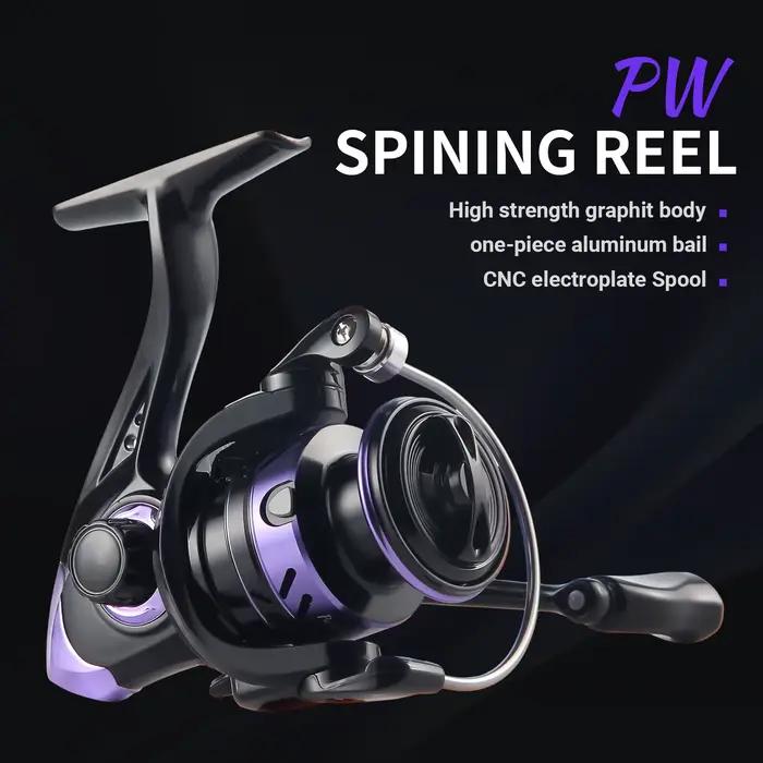 Moulinet spinning HAUT TON PurpleWind 500-7000 ratio 5.2:1 drag 13.2-21.6 pour pêche polyvalente
