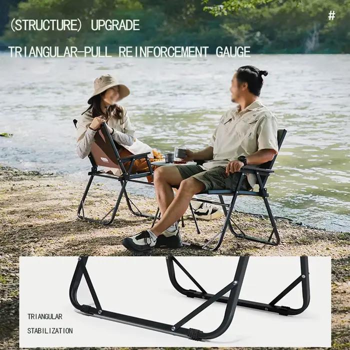 Chaise de camping pliante BISINNA Outdoor - Portable pour pêche, randonnée et plage