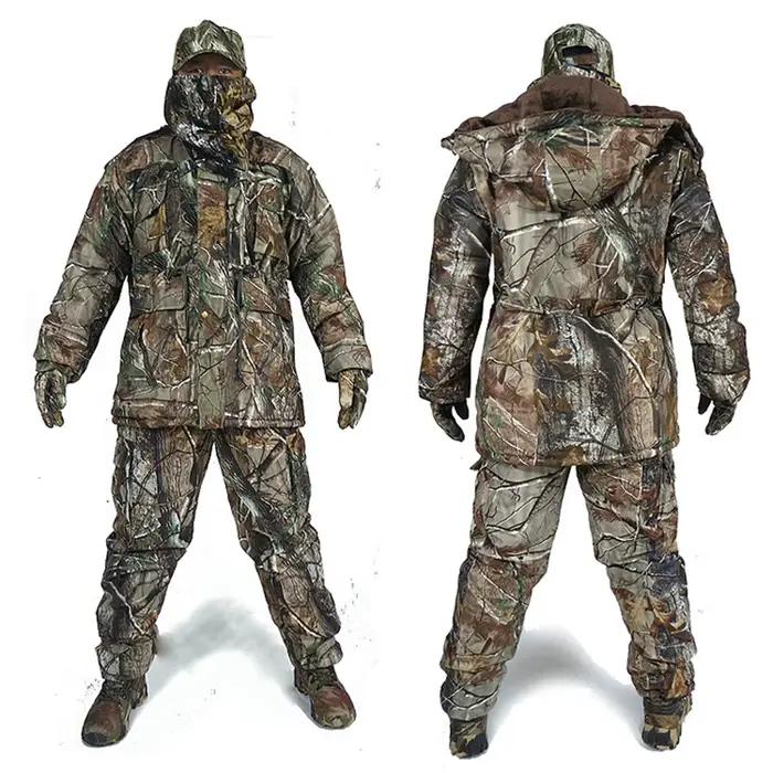 Combinaison chasse hiver thermique imperméable homme - Veste coupe-vent camouflage bionique ghille suit