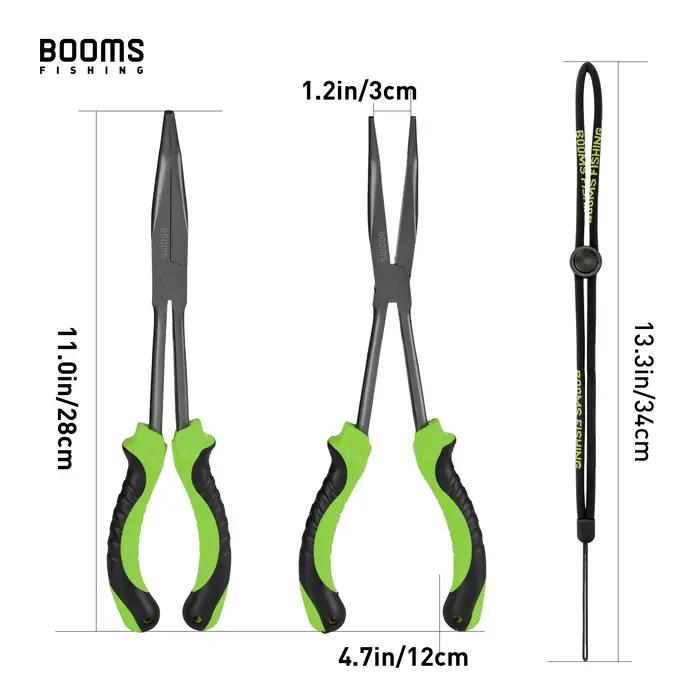 Pince pêche Booms F05 28cm extracteur hameçon avec lanière anti-perte - outil acier carbone eau salée