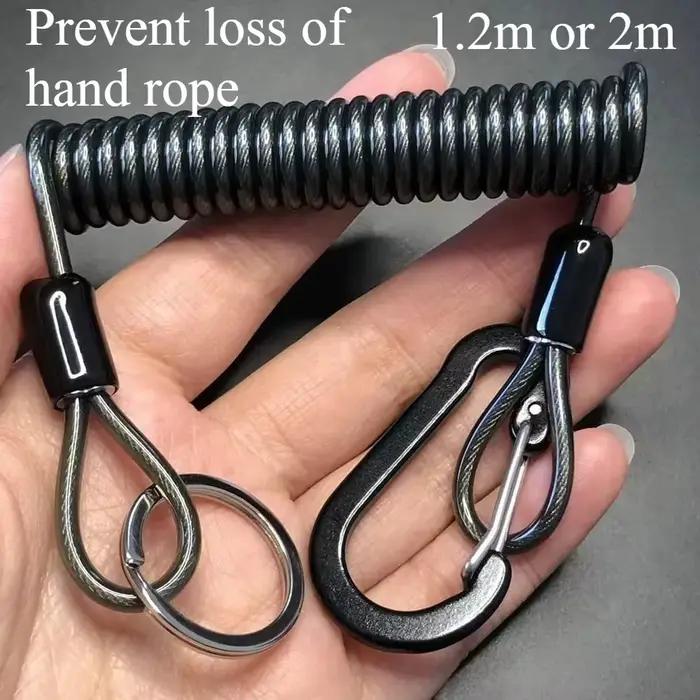 Pinçe anti-perte en acier inoxydable avec cordon et ressort spiralé pour pêche à la ligne occasions spéciales pêcheur expérimenté débutant cadeau anniversaire noël