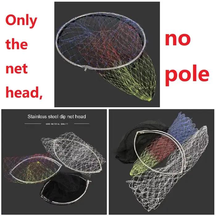 Filet de pêche pliable avec manche télescopique et sac de rangement pour captures en eau profonde