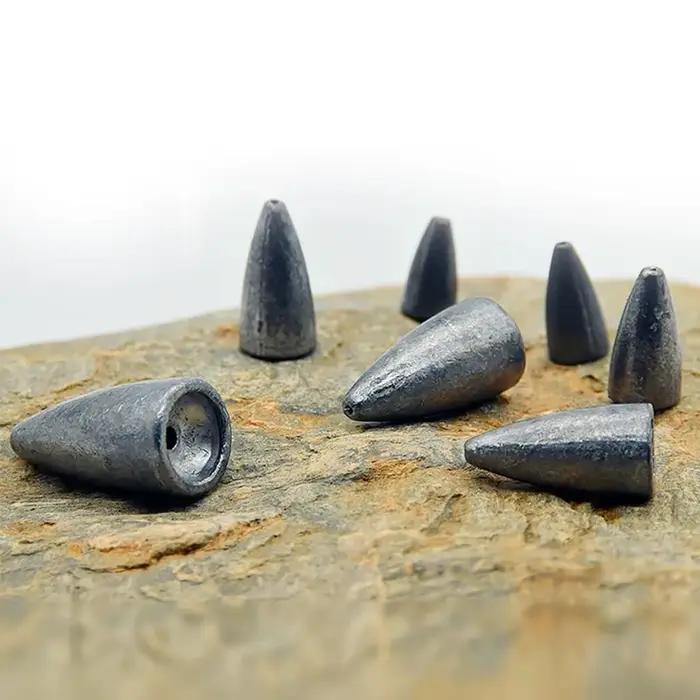 Plombs de pêche bullet 2 à 20g pour Texas Rig et montage jig en eau douce
