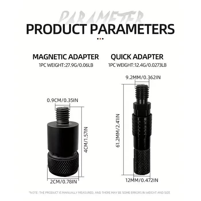Connecteur magnétique pour support de canne - adaptateur rapide M3/8 pour alarmes de touche