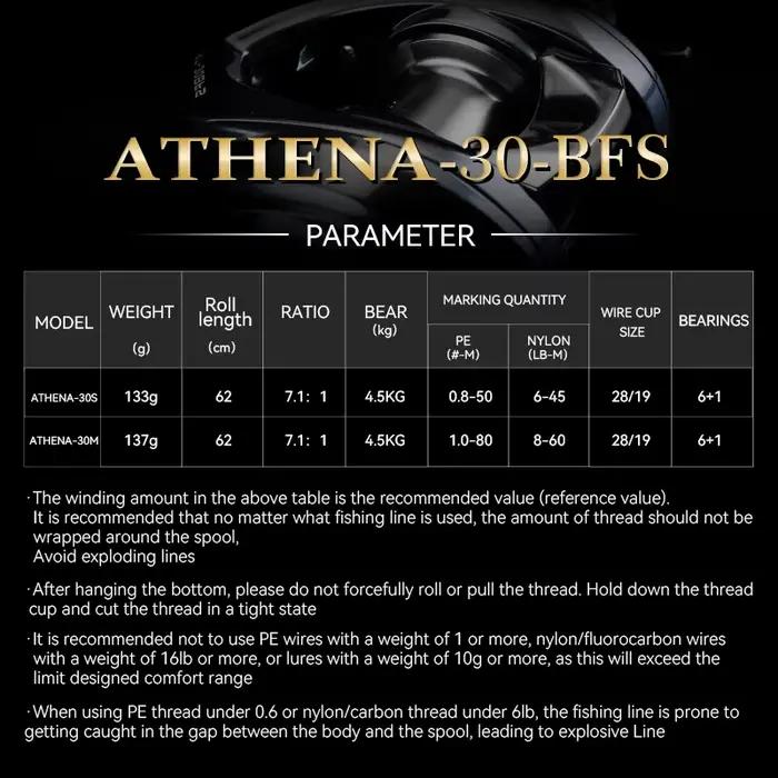Moulinet micro goutte BEARKING Athena 2025 133g - Bras carbone court pour pêche ultra-légère précise