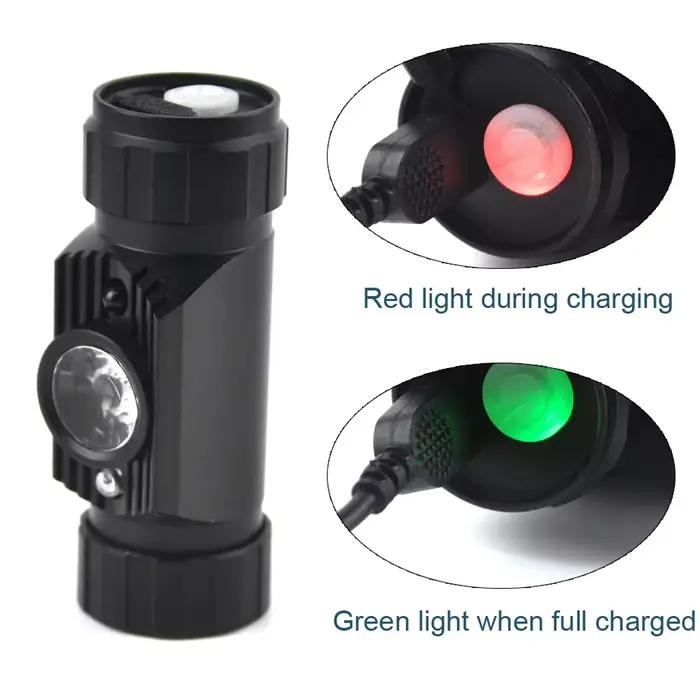 Lampe frontale pêche BORUiT 020 détecteur mouvement 1000LM rechargeable Type-C étanche chasse