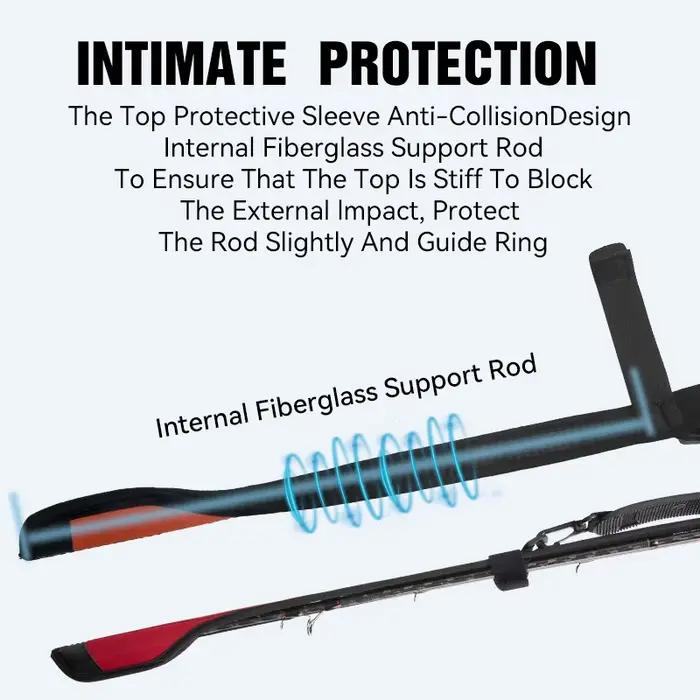 Sac protection cannes spinning Kingdom 73-152cm - Housse réglable avec corde protection cannes stockage pêche