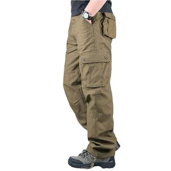 Pantalon cargo coton 2025 homme - multiple poches pour pêche organisée et randonnée