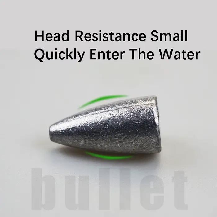 Plombs de pêche bullet 2 à 20g pour Texas Rig et montage jig en eau douce