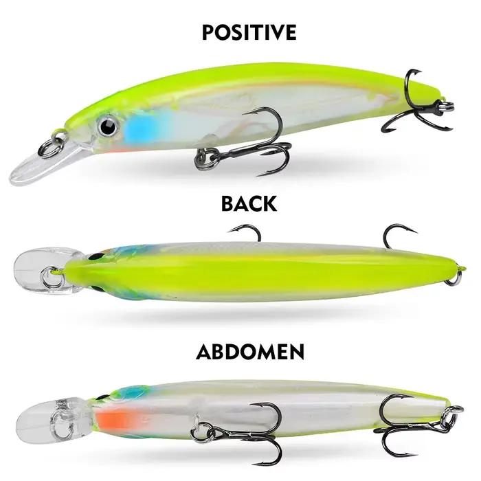 Leurre minnow lumineux 7g 14g 40g - appât bionique flottant longue portée pour pêche