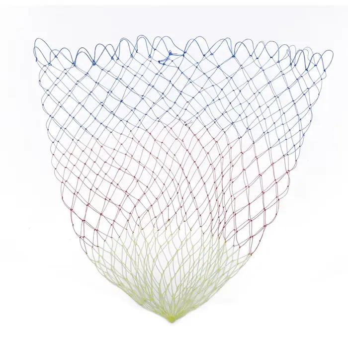 Filet à épuisette en nylon pliable à mailles losanges 5 tailles différentes pour pêche précise