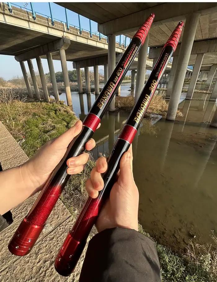 Filet de pêche télescopique pliable 4m - Filet carbone pour pêche à la mouche et en mer