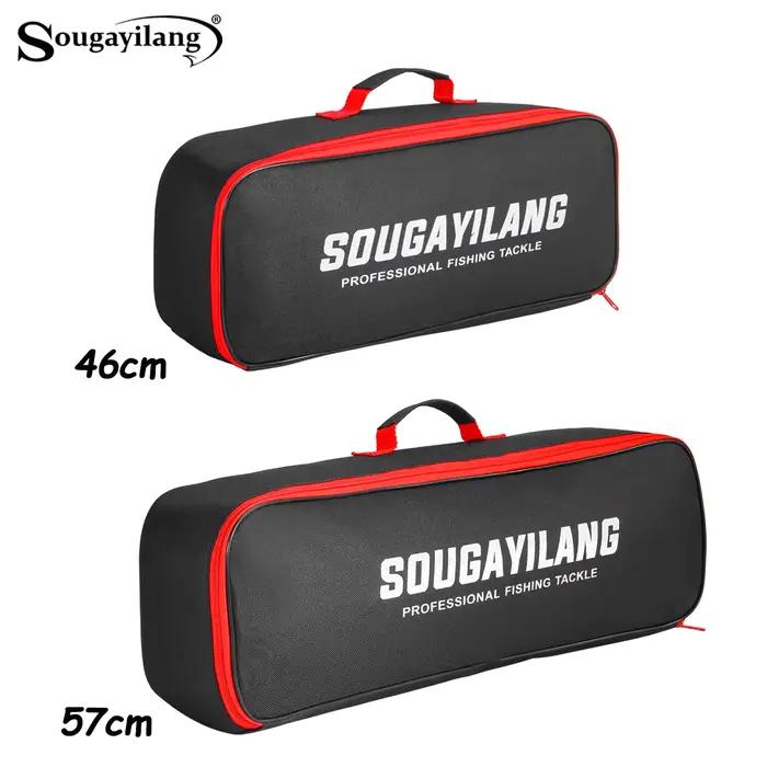 Sac de canne à pêche Sougayilang 46cm/57cm grande capacité 100b étanche oxford pour pêche extérieure