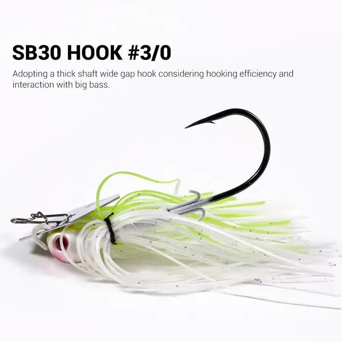 Leurre Chatterbait Noeby pour Brochet et Perche, leurre vibrant avec hameçon Stinger, 10.5g à 35g pour