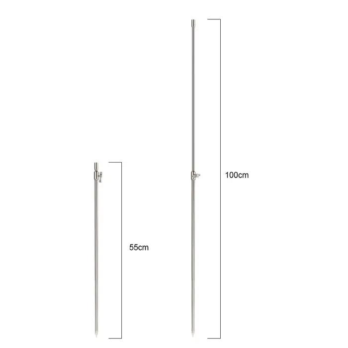 Support canne réglable 55-100cm acier inoxydable - pied alarme morsure pod repose cannes pêche carpe