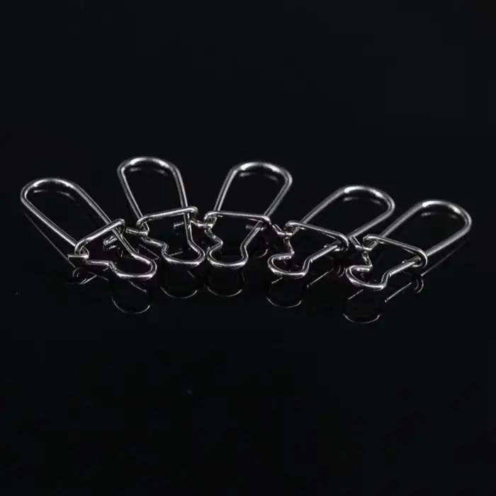 150 pièces connecteurs pêche acier inoxydable DNDYUJU - Snap clips et émerillons sécurisés
