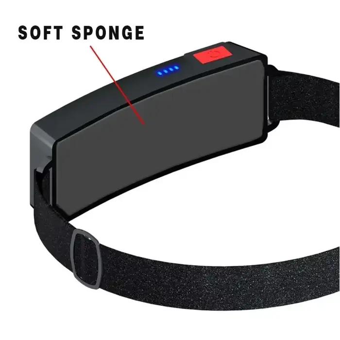 Lampe frontale COB LED portable rechargeable USB avec batterie intégrée pêche camping