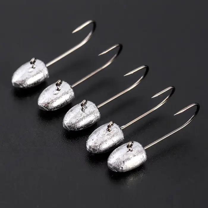 Hameçons plombés JOHNCOO 10 pièces pour leurres souples, 2g 3g 5g, pêche légère au jig