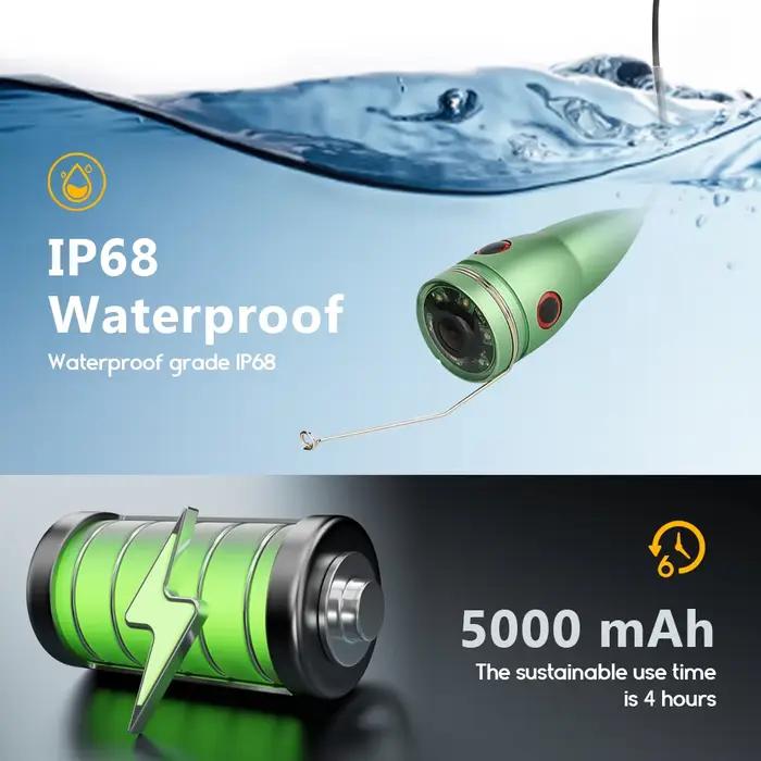 Caméra de pêche sous-marine DVR avec moniteur 4.3" et vision nocturne pour pêche sur glace 15-30m