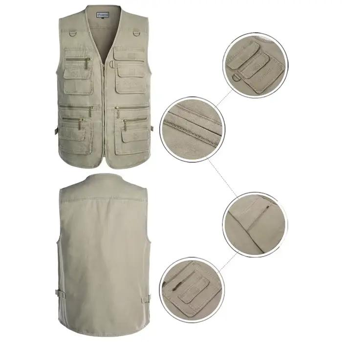Veste de pêche multi-poches respirante pour le printemps et l'automne, outil multifonction outdoor