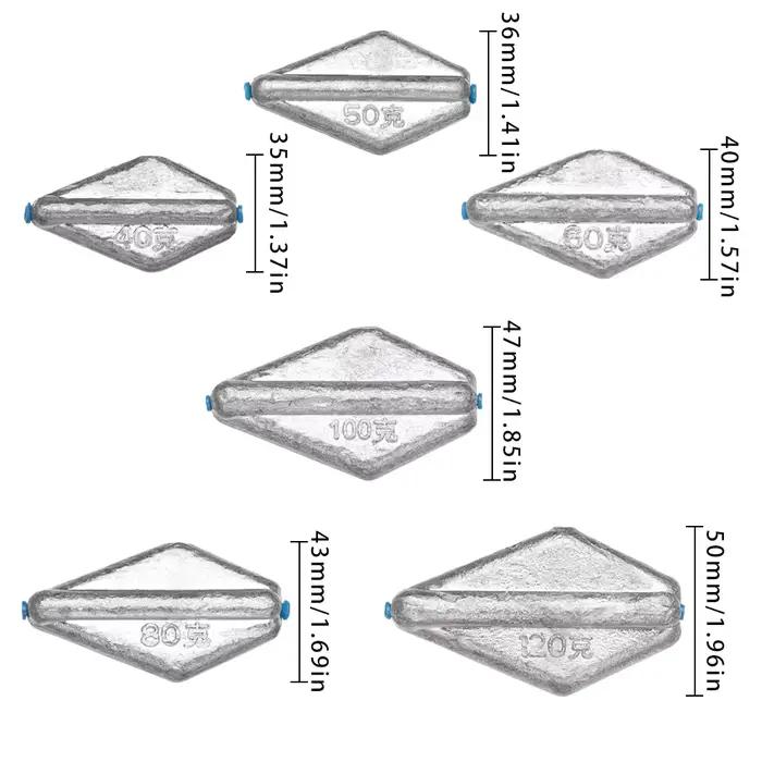Plombs de pêche plats Tongxin 40-120g choix multiple - Poids pour pêche en eau douce et matériel de pêche