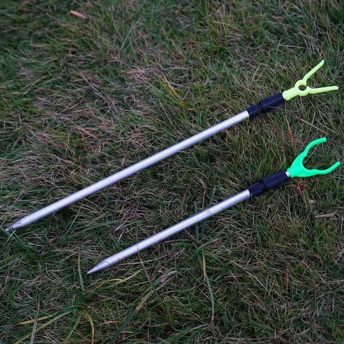Support de canne métallique réglable Y - Porte-canne portable et compact pour pêche nomade