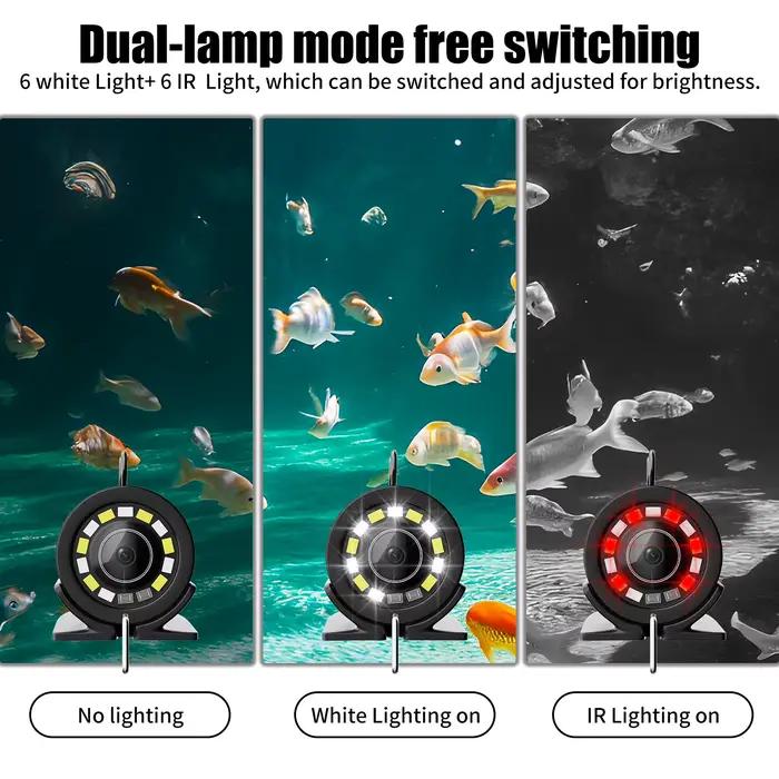 Caméra de pêche sous-marine 7 pouces IPS avec câble 15-50m - Vision nocturne et angle large 165°