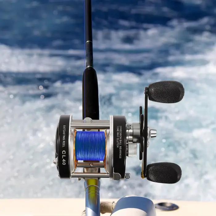 Moulinet casting rond conventionnel pour pêche au gros - Moulinet catfish #40 main gauche ou droite pour pêche traîne