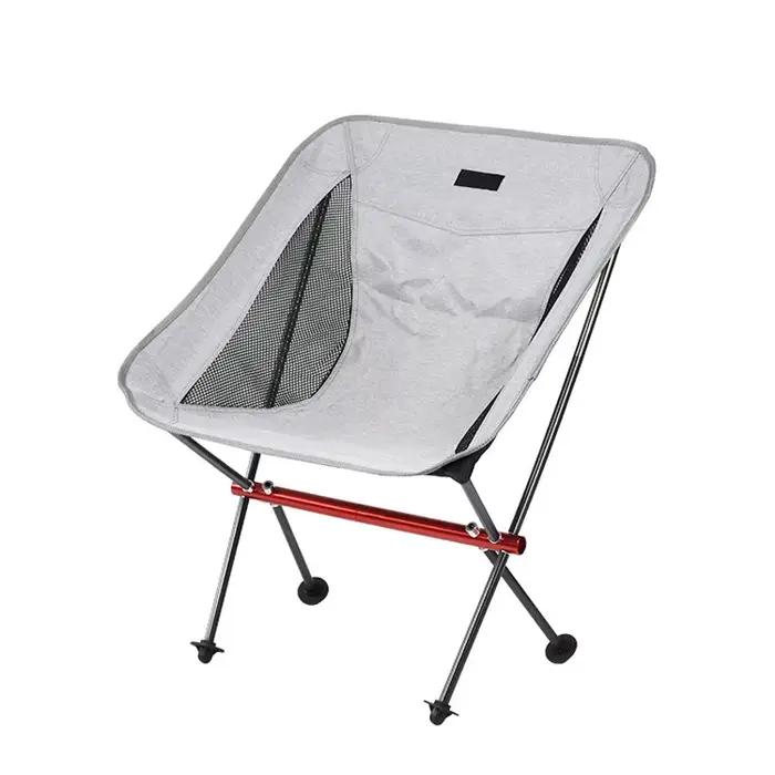 Chaise dossier pliante compacte pêche - Tabouret pliant ultraléger pour camping et pique-nique