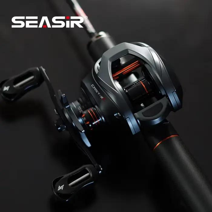 Moulinet baitcasting Seasir Cast-X2 7.3:1 ratio rapide frein 8.5kg grip aluminium carbone BFS